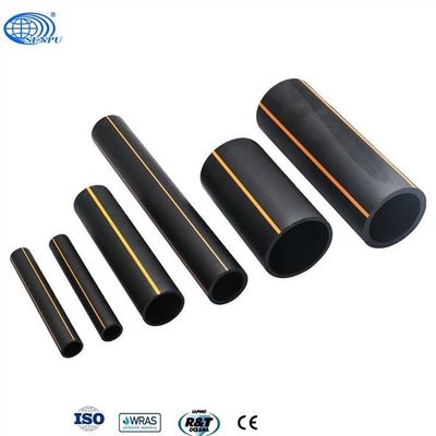 ISO9001 noir tuyau de PE de gaz naturel de HDPE de 1,5 pouces avec la bande bleue